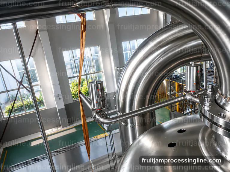 Industrial Fruit Jam Processing Line: Buying Considerations Interface industrial fruit jam processing line, buying considerations: batch mixing with controlled concentration section connection view