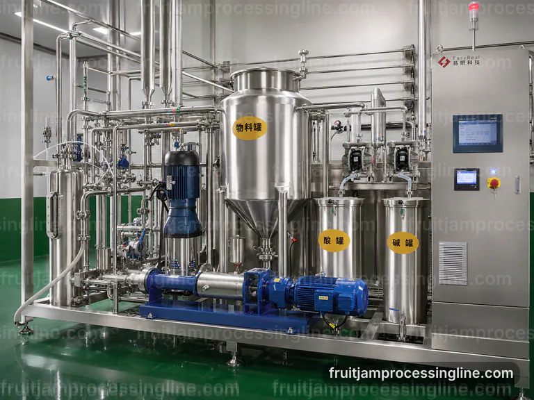 industrial fruit jam processing line, common buyer questions: vacuum jam cooker connection view