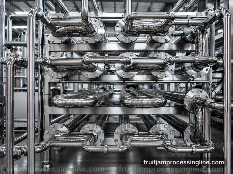 Industrial Fruit Jam Processing Line: Performance Troubleshooting Interface industrial fruit jam processing line, performance troubleshooting: vacuum jam cooker connection view