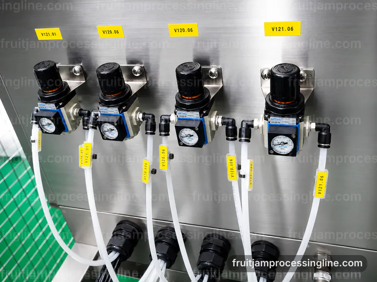 industrial fruit jam processing line, configuration options: vacuum jam cooker connection view